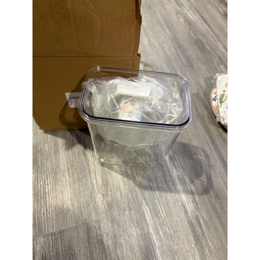 2 Pack Airtight Laundry Detergent Dispenser Set 61oz Clear Plastic Containers